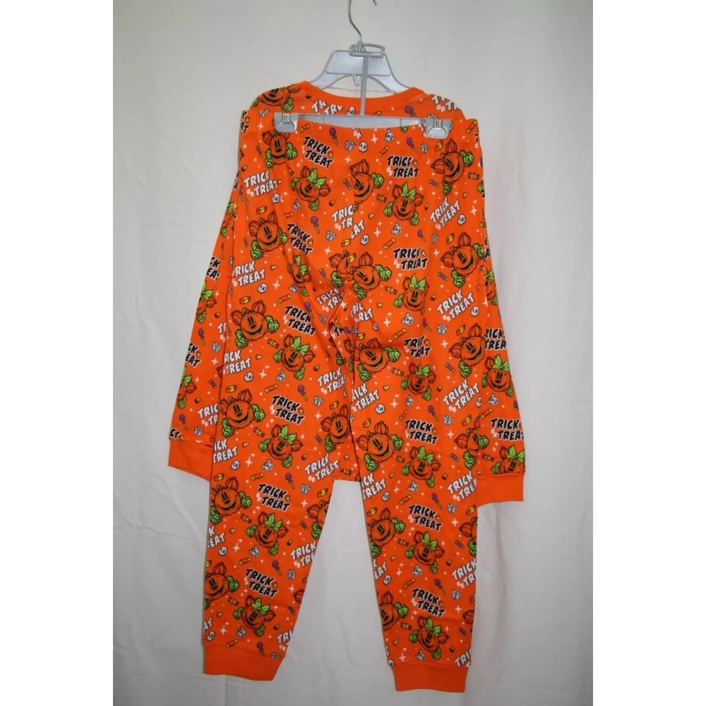 Adult Disney Parks Halloween Pjs Long Sleeve/ Pants  Pumpkin Mickeys XL NWT‎